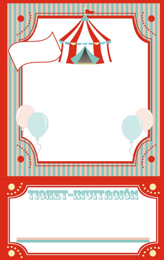 cumpleaños invitacion de circo